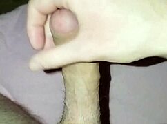 Young amateur engages in solo massage