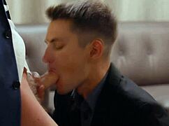 steamy gay action with deepthroat and monster cock in office setting