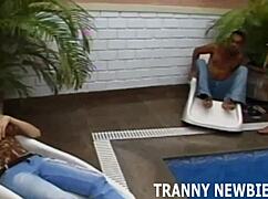 We want you to join in our transsexual threesome with big black cock