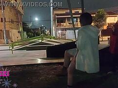 my friends took me to the street for a wild behind-the-scenes adventure with curvy flashing, hairy pussy, and big cock group cum