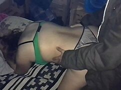 Latina milf bends over in thong for doggystyle with amateur partner