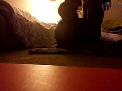 Big Ass Juicy Brown Chick Sucks Cock Then Gets Bent Over And Fucked At Home