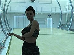 Athletic Football Star in 3D Cartoon