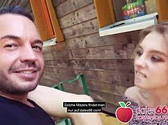 teasing teen babe lily ray banged outdoors on summer day