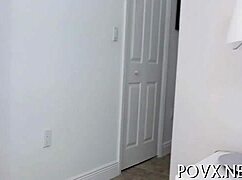 petite 18+ teen gets her tight pussy fucked and sucks cock in pov