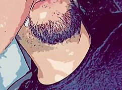 In this gay animation, the top fucks the passive slut's mouth with his big thick cock