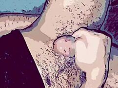 In this gay animation, the top fucks the passive slut's mouth with his big thick cock