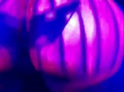 Twerking on a Pumpkin in Fun Costume