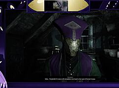 In this game, the brunette with big tits says, 'Feel my lust from beyond'