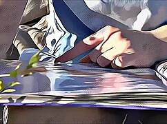 cartoon brunette teen squirts an fucks wit fingering an blowjob