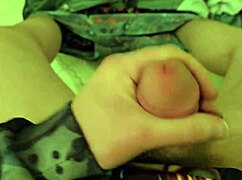 gay guy jacks off and cums all over the place