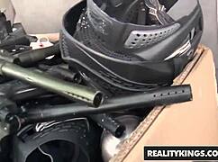 This Realitykings MILF Hunter has Jen Levi Cash in camo booty taking it anally.