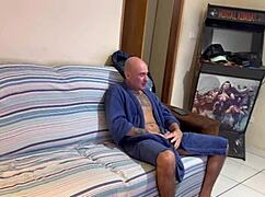 Masturbating While Watching Stepson Use The Bathroom In USA Amateur Fetish