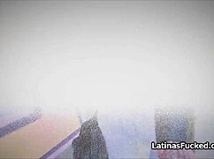 Latina girlfriend subtly sucks cock outdoors