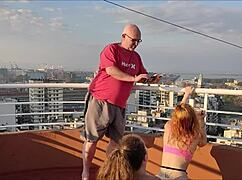 Katrina's First Porn Scene Rolls Ass on Rubber Cock in Amateur Gay Lesbo Making Off