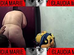 Curvy european woman with big ass in amateur fetish scene.