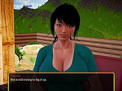 In my new family, the teen plays an erotic game with the milf