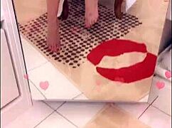 Flashing naughty snaps during a hardcore sex challenge