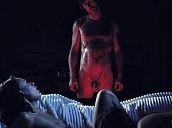 mysterious hermit watches gfs lick shaved pussy