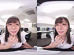 office vr: secret encounter during lunch break with kisaki narusawa