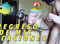 back from beach vacation to get dick