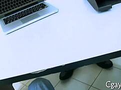 Two gay men share an intimate encounter