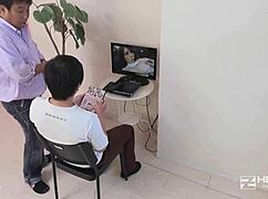 Maki Koizumi Surprises With Reverse Blowjob On Big Tits