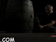 Hot Brunette Maid Masturbates With Toys In Hardcore BDSM Session, Giving Blowjob To Slave