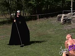 two big-titted girls play with toys in a friendly lesbian session