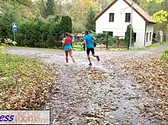 Fitness Room's Sexy Small Tits Bubble Butt Girl Fucked After Workout