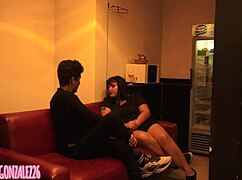 Chubby Argentinian Latina Sucks Big Tits Boss for Salary Raise in POV Blowjob