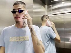 skinny amateur gets naked for gay friend leading to first pussy eating and intense orgasms