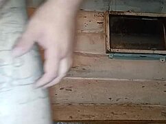 a gay man with painted lips shoves butter pack up his ass 😏