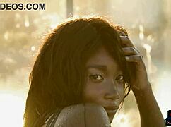 Ebony Mimi Desuka Strips Naked in Pool!