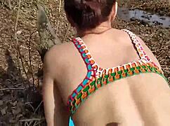 amateur teen delivers explosive outdoor blowjob!