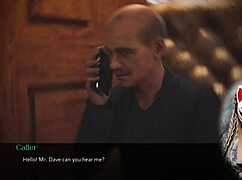 Does the secretary tease with her huge tits in the office?