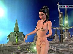 indian bhabhi strikes sexy poses in animated 3d cartoon