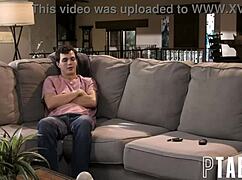 My Pesky Boy Josh Rivers Mistakes The Remote, Leading To Lexi Luna's Big Tits And Blowjob In POV Hardcore.