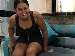 Mother's friend shows thongs to provoke.