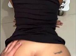 Mother's friend shows thongs to provoke.