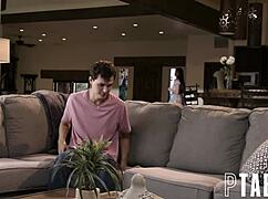 My Pesky Boy Josh Rivers Mistakes The Remote, Leading To Lexi Luna's Big Tits And Blowjob In POV Hardcore.