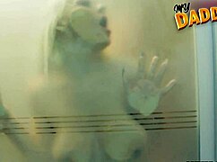 I'm pounding my girlfriend hard in the steam room