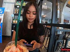 Young Thai Amateur Cutie Blowjobs and Gets Pussy Fucked