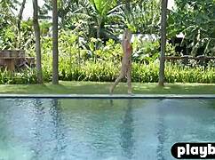 sexy big tits blonde milf bexie williams poses naked outdoor, showing her soft body