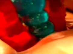 i got stretched out with huge toys and cum on my boobs, it was so hardcore