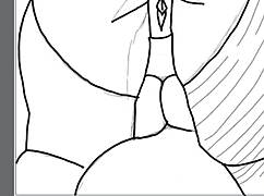 i draws black big booty in doggy style, anime hentai