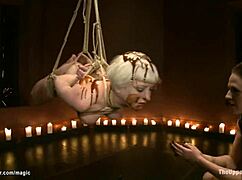 Imagine a bound slave covered in chocolate, ready for deepthroat