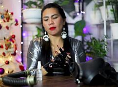 black latex gloves fetish asmr