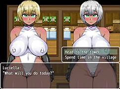 sisters give blowjob to prince's small dick in anime