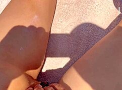 Stranger surprises with mouth fill on public beach